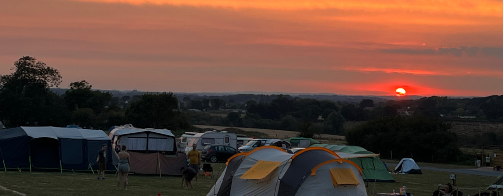 Sunset over the campsite
