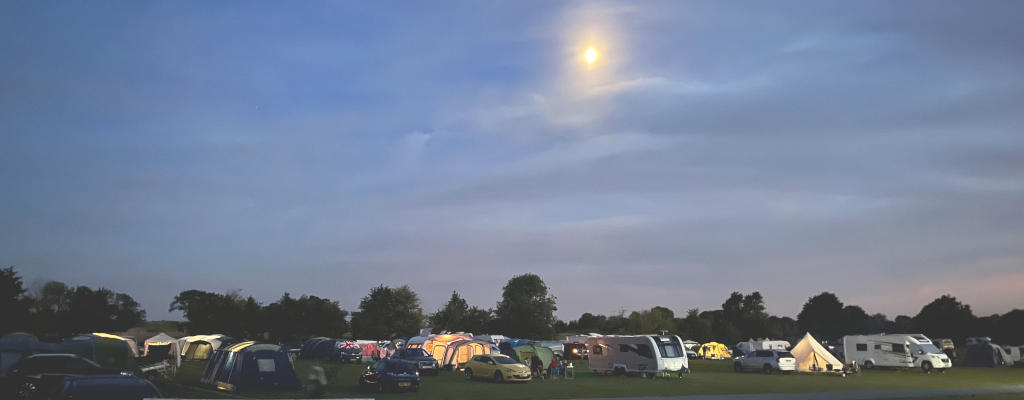 Sunset over the campsite