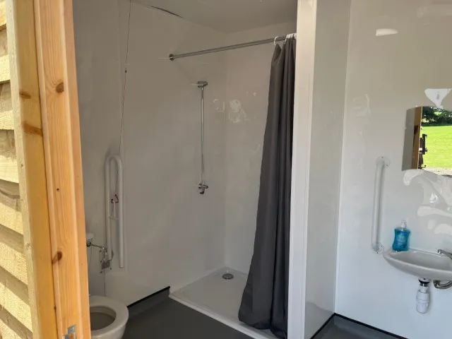 View into shower