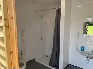 View into shower